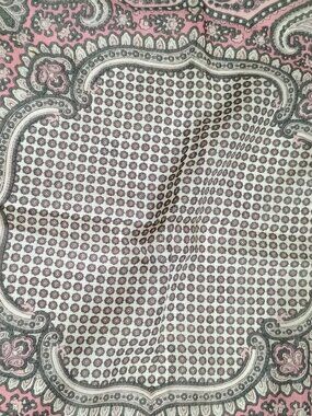 Large Square Vintage Pink & Cream Scarf